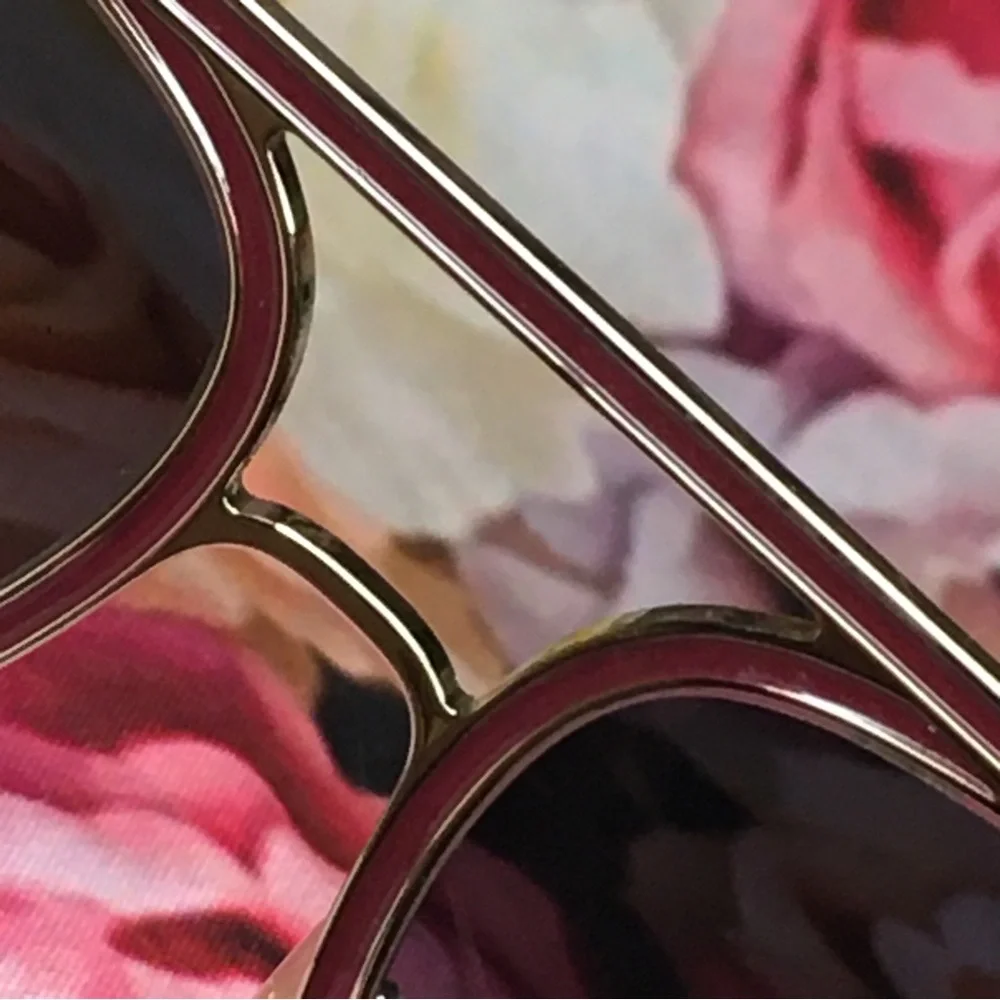Chloe sunglasses metal red & silver rim FLAWED AS IS from rtr with case
